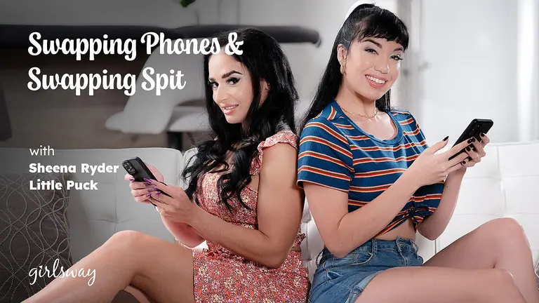 Poster for Little Puck and Sheena Ryder Share a Steamy Lesbian Session