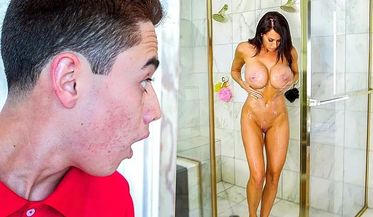 Poster for Stepmom Reagan Foxx Takes a Big Facial in the Shower