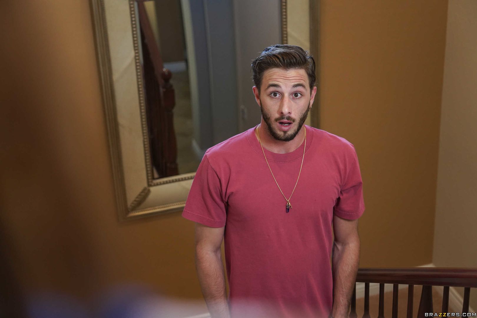 Aria Lee Strips for the Peeping Neighbor While Stepmom Watches gallery image 5