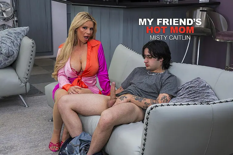 Poster for Blonde MILF Misty Caitlin Gets Blackmailed by Her Son's Friend